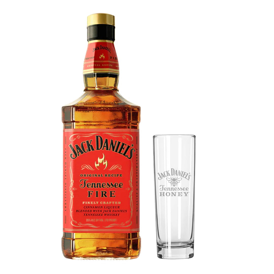 Jack Daniel's Fire 700ml with FREE 1x Jack Daniel Highball Glass