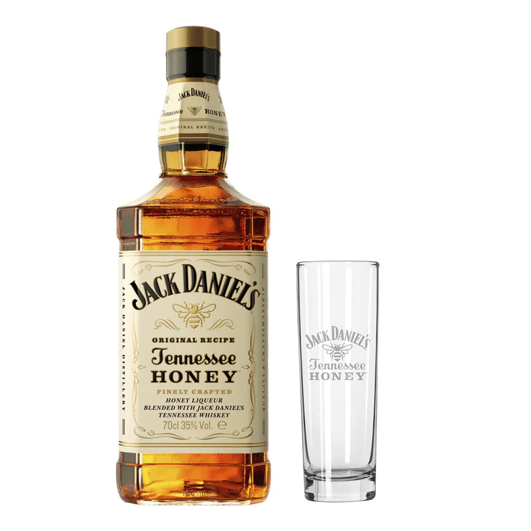 Jack Daniel's Honey 700ml with FREE 1x Jack Honey Highball Glass