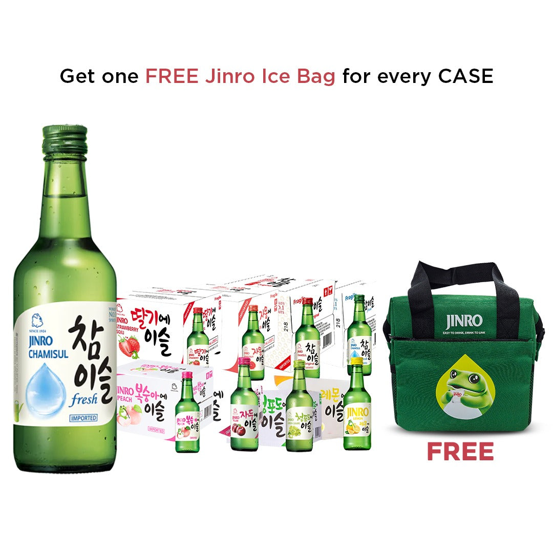 Buy ANY 1x Case of Jinro Chamisul 360ml Get FREE 1x Jinro Ice Bag