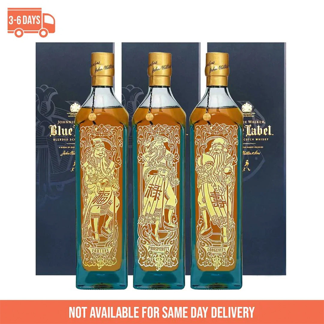 Johnnie Walker Blue Label 1L - 3 Gods Fu Lu Shou Collection: Fortune, Prosperity & Longevity (Total 3 Bottles) (PRE-ORDER)
