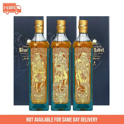 Johnnie Walker Blue Label 1L - 3 Gods Fu Lu Shou Collection: Fortune, Prosperity & Longevity (Total 3 Bottles) (PRE-ORDER)