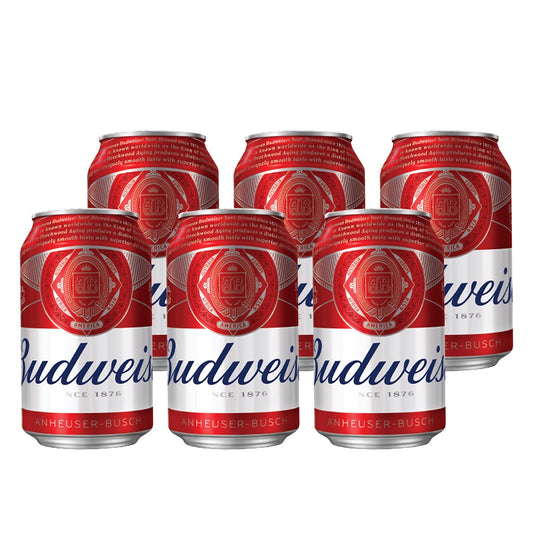 Budweiser Beer 330ml Can X 6