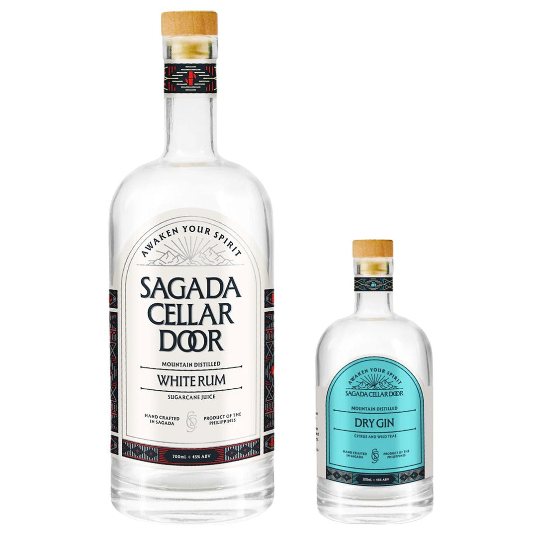 Sagada Cellar Door White Rum 700ml with FREE Sagada Cellar Door Dry Gin 200ml