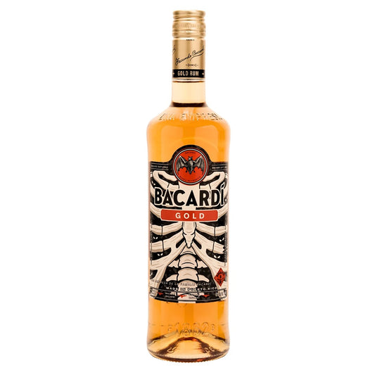 Bacardi Gold Rum Limited Edition Halloween Glow-In-The-Dark Bottle 750ml