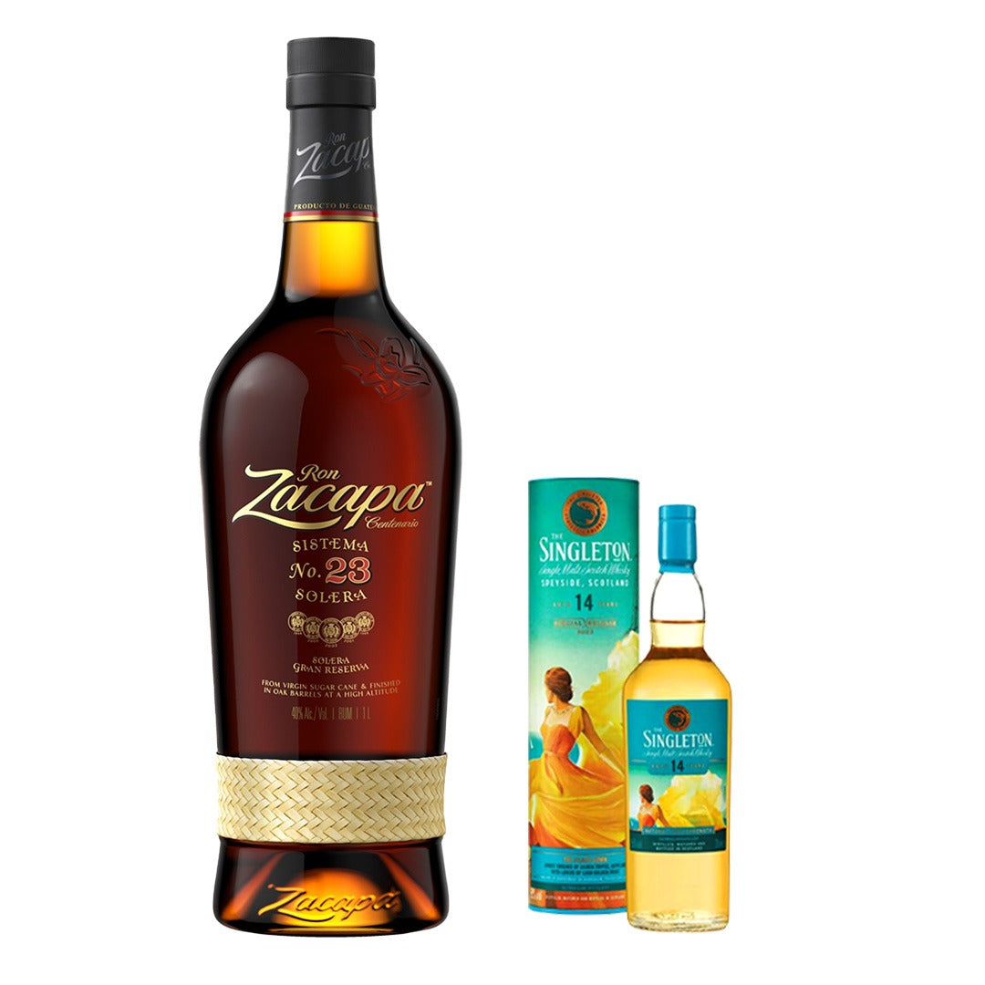 Ron Zacapa Centenario 23 Year Old Rum 700ml with FREE 1x Singleton of Glendullan 14YO Special Release 2023 200ml