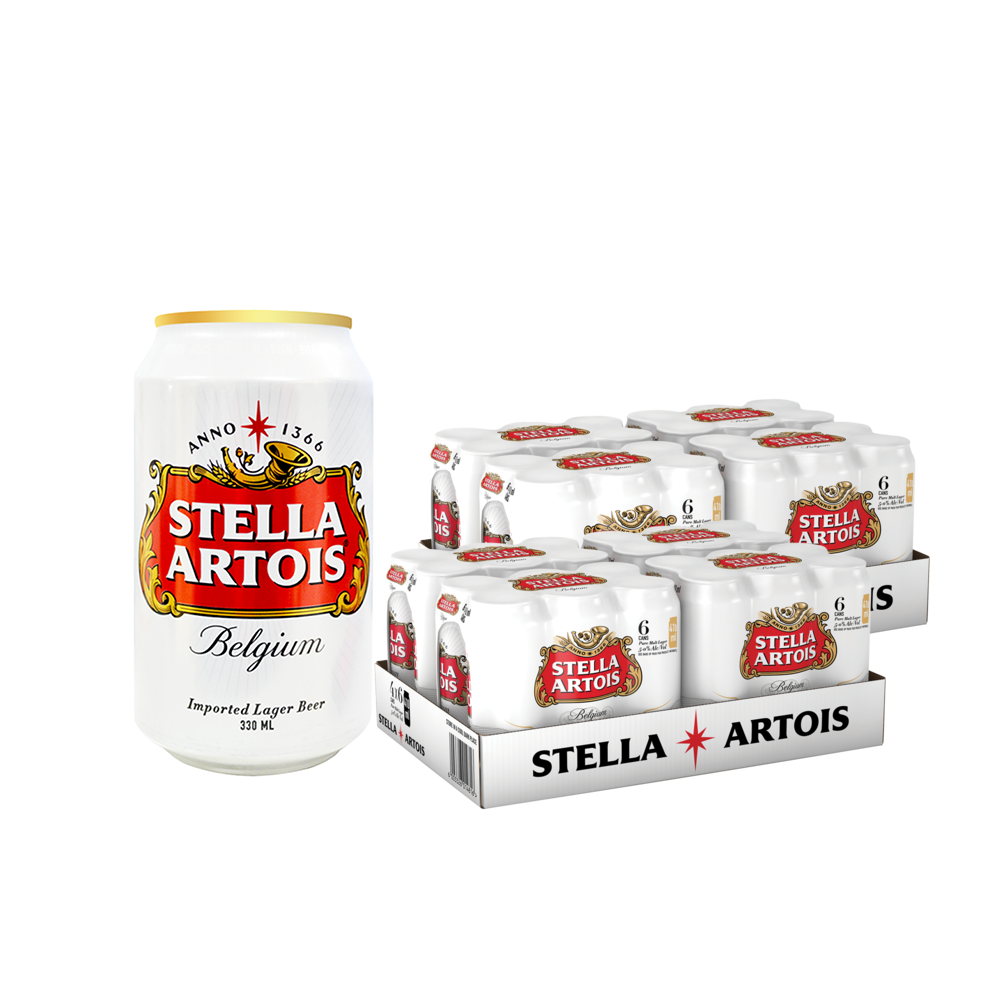 Buy 1 Take 1 Case Promo: Stella Artois Beer 330ml Can x24 (Total 2 Cases) March 9, 2026 Expiry
