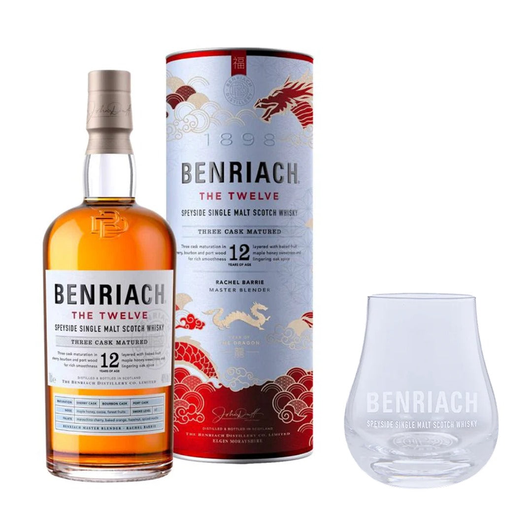Benriach The Twelve 'Year of the Dragon 2024' Edition 700ml with FREE 1x Benriach Spey Glass