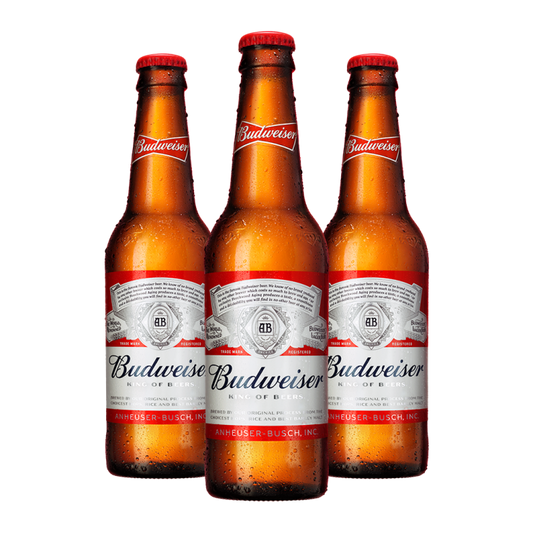 Budweiser Beer 330ml Bottle x 3