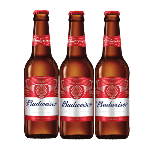 Budweiser Beer 330ml Bottle x 3