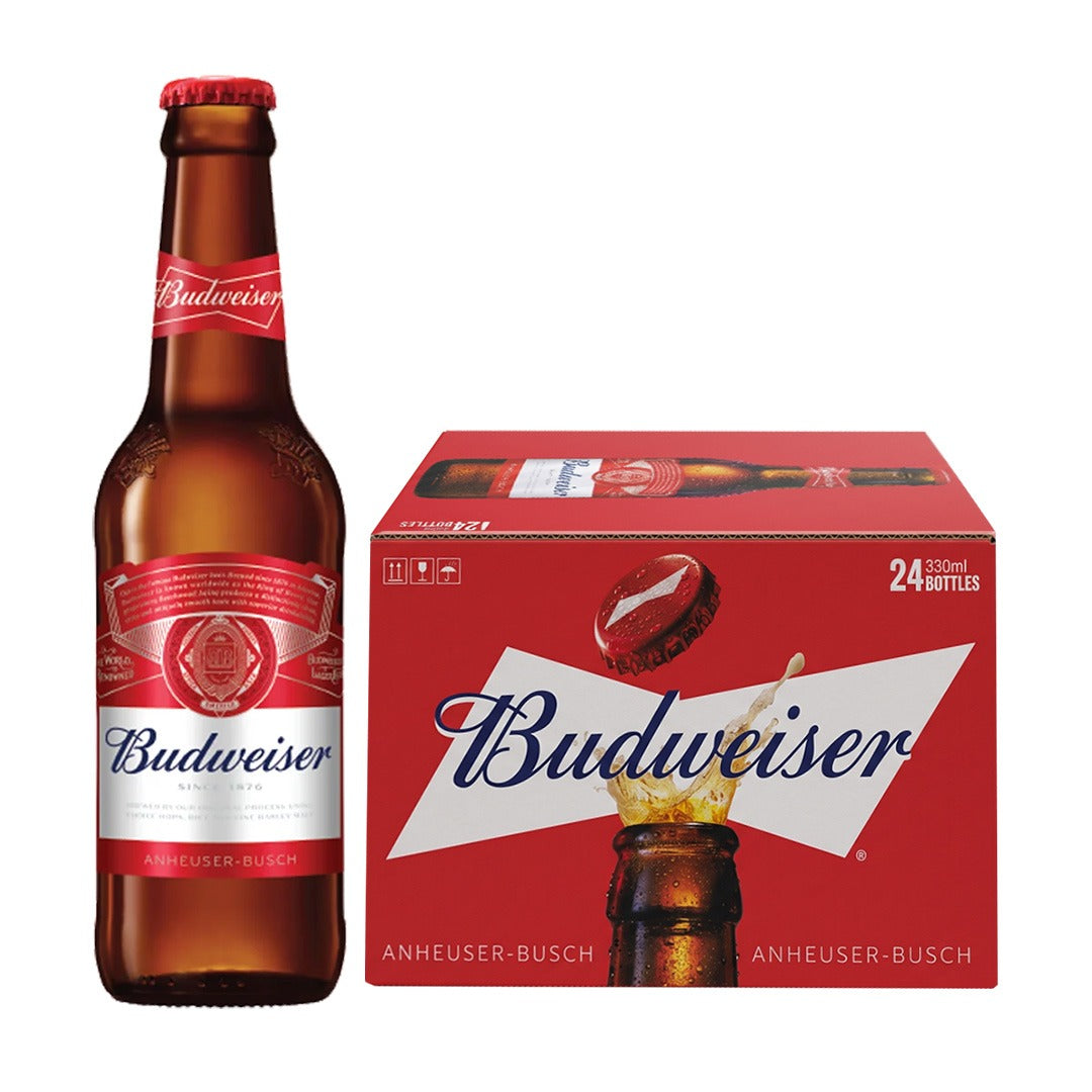 Budweiser Beer 330ml Bottle x24 Case