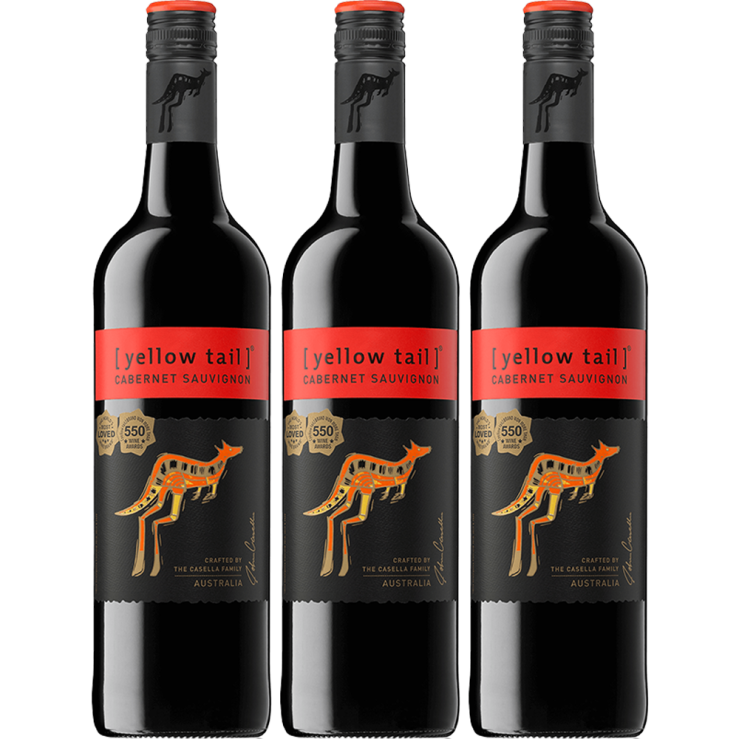 3x Yellow Tail Cabernet Sauvignon 750ml