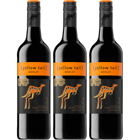 3x Yellow Tail Merlot 750ml
