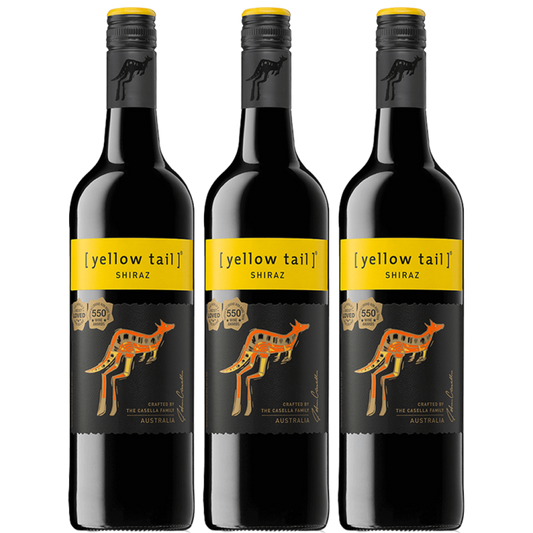 3x Yellow Tail Shiraz 750ml