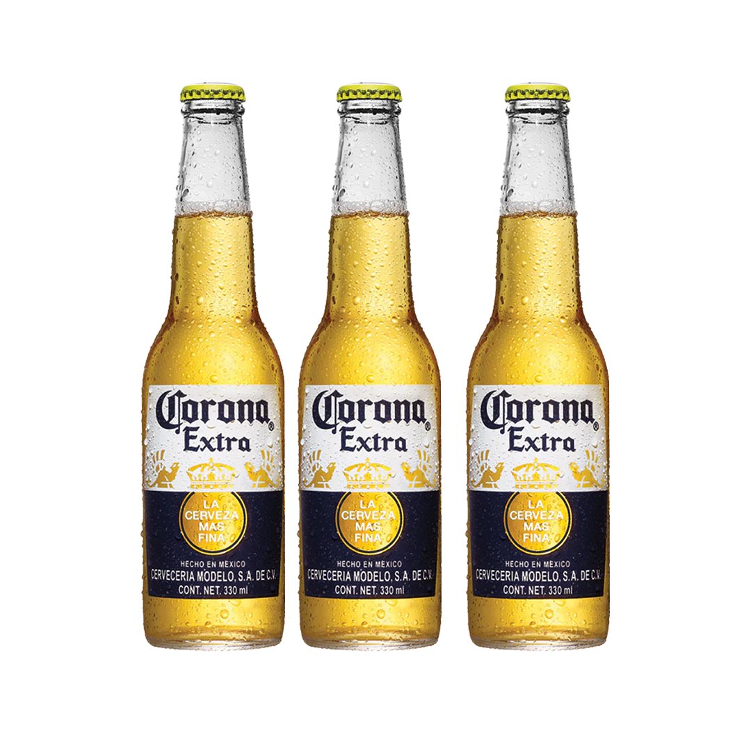 Corona Extra Beer 330ml Bottle x3