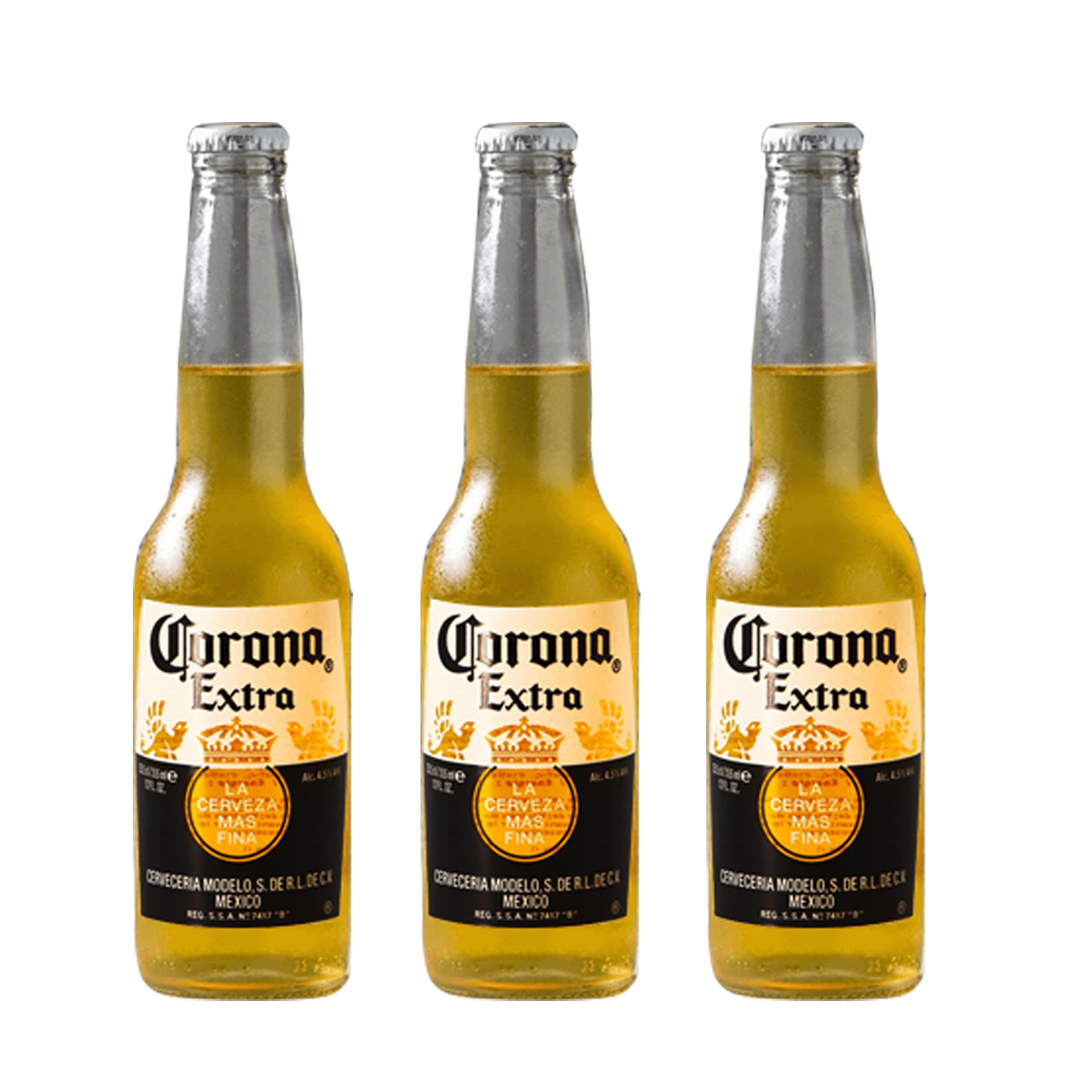 Corona Extra Beer 330ml Bottle x3