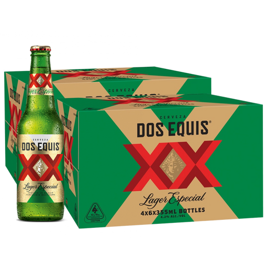 Buy 1 Take 1 Case Promo: Dos Equis Lager Especial 355ml Bottle x48 (Total 2 Cases, October 2025 Expiry)