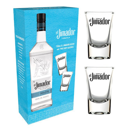 El Jimador Blanco Silver Tequila 750ml with FREE 2x El Jimador Shot Glass