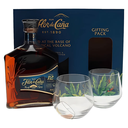Flor de Caña Centenario 12 Year Old Rum 700ml Gift Pack