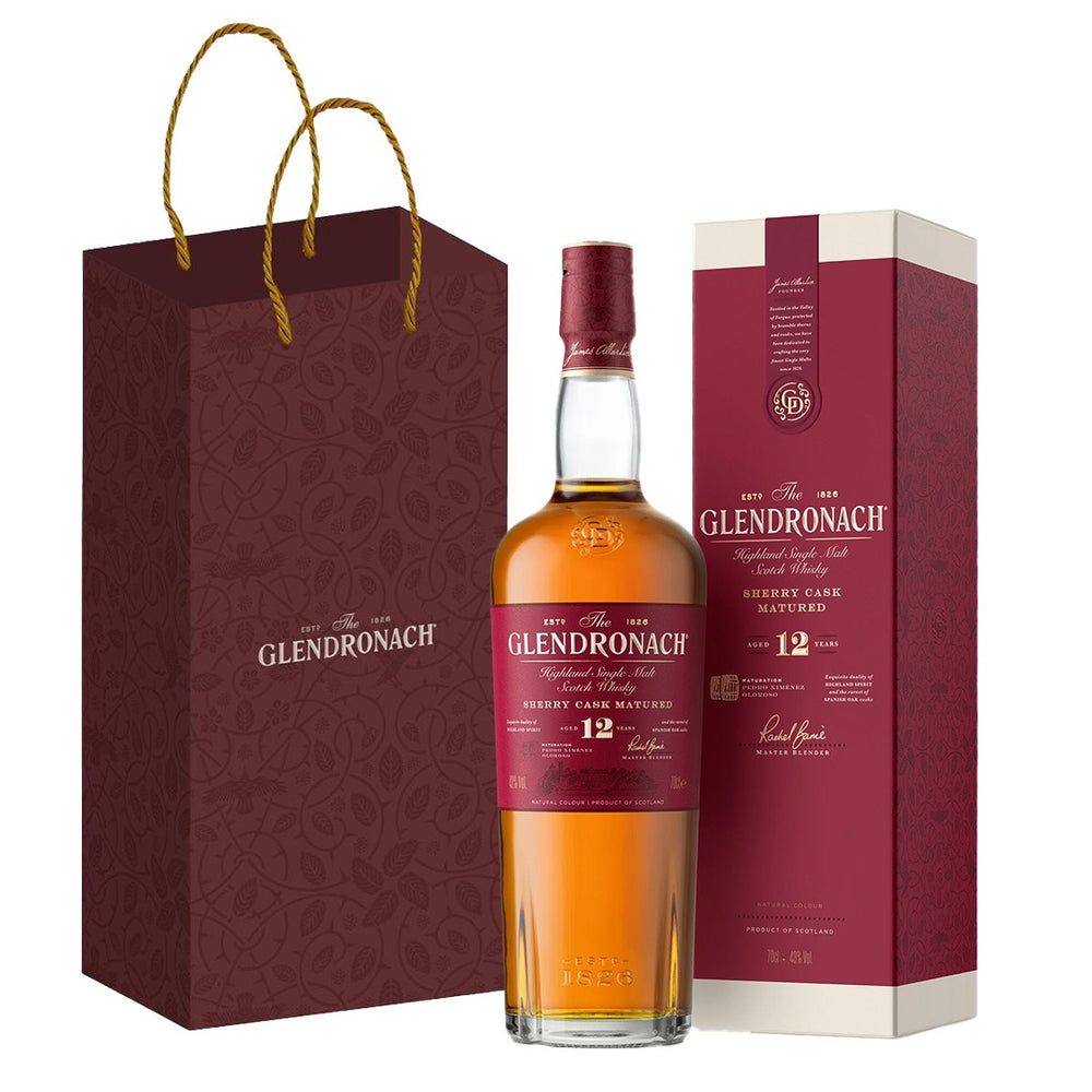 Glendronach 12yo Whisky 700ml with FREE Glendronach Gift Bag