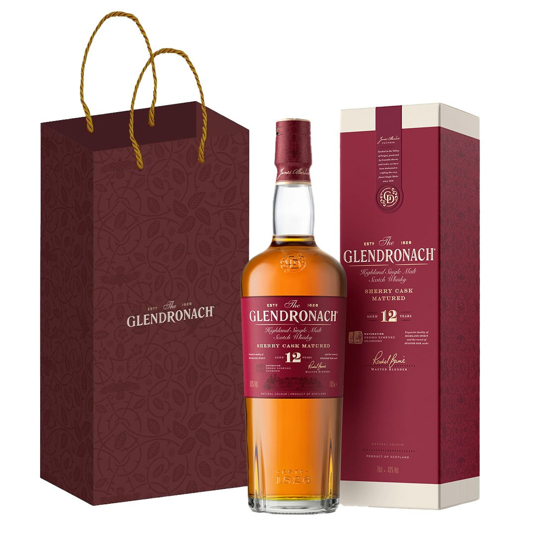 Glendronach 12yo Whisky 700ml with FREE Glendronach Gift Bag