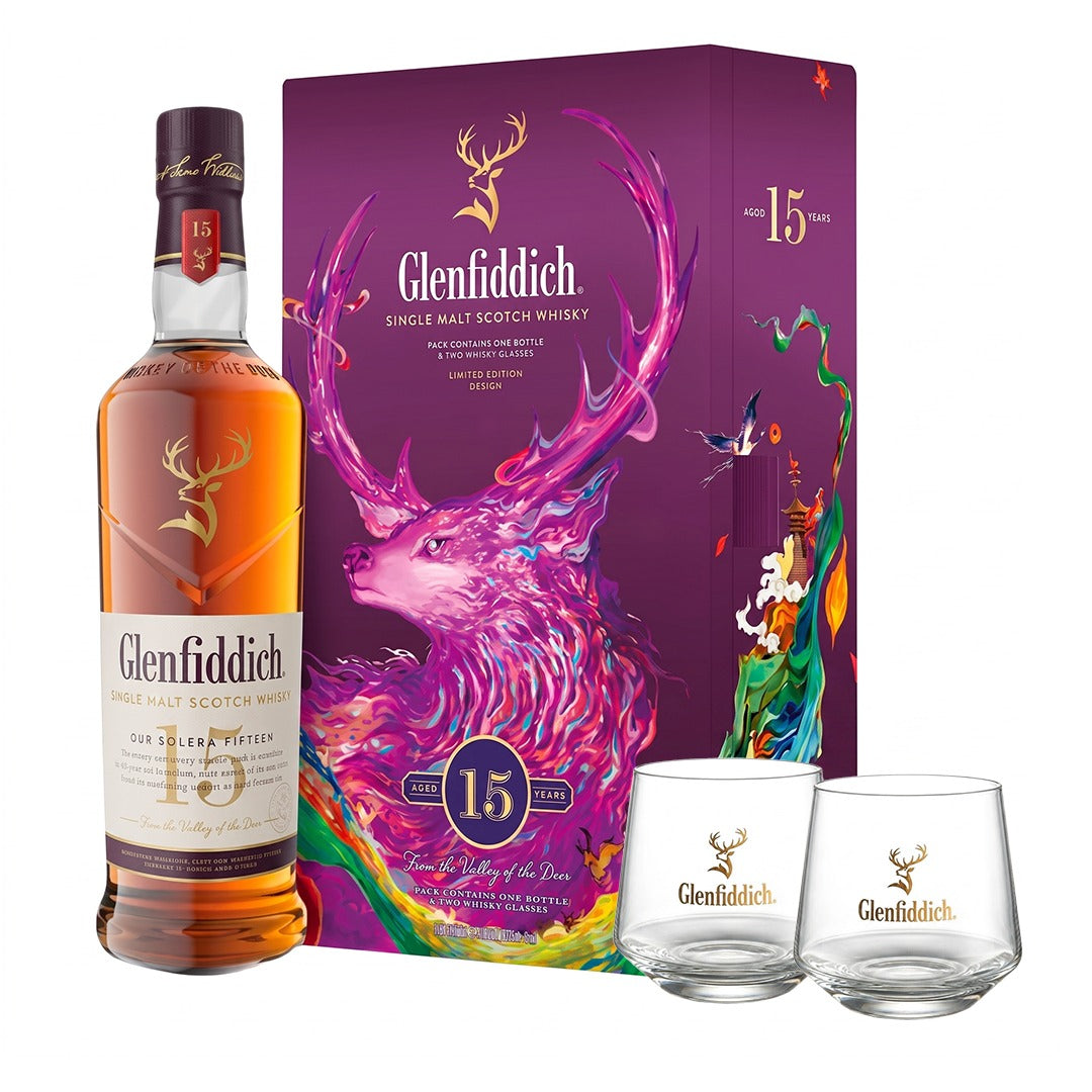 Glenfiddich 15 Year Old Chinese New Year 2025 Gift Pack 700ml