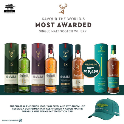 Glenfiddich Whisky Exclusive Bundle (Total 4 Bottles with FREE Cap)