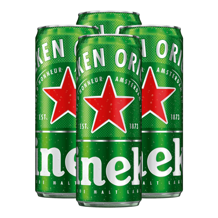 Heineken Original Beer Can 330ml 4 Pack