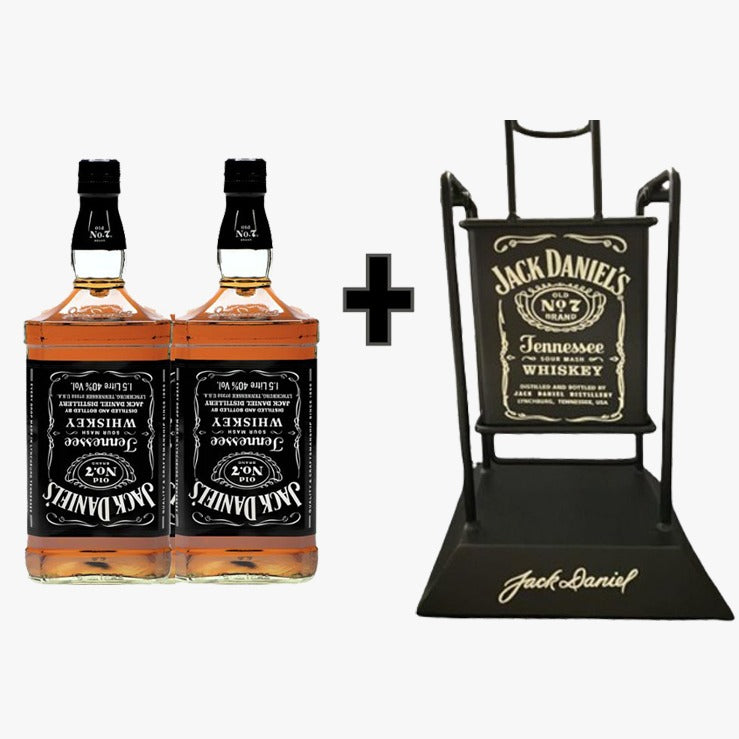 Buy 2x Jack Daniel's Old No.7 Tennessee Whiskey 1.5L with FREE 1x Jack Daniel's Cradle