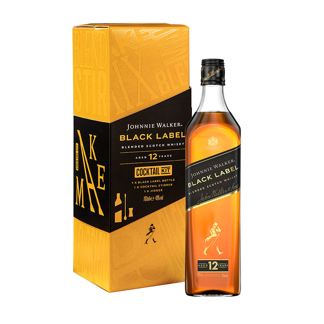 Johnnie Walker Black Label 700ml Cocktail Kit