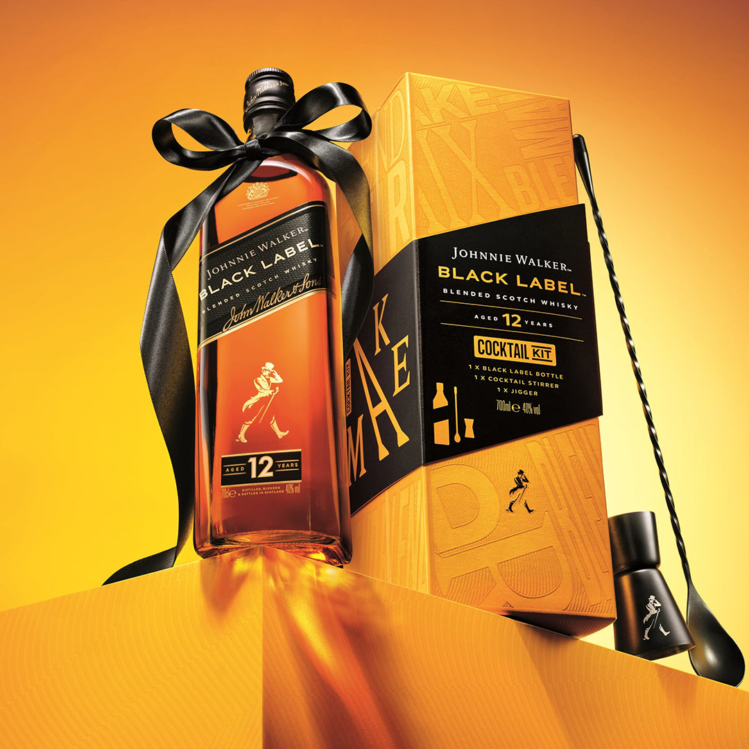 Johnnie Walker Black Label 700ml Cocktail Kit