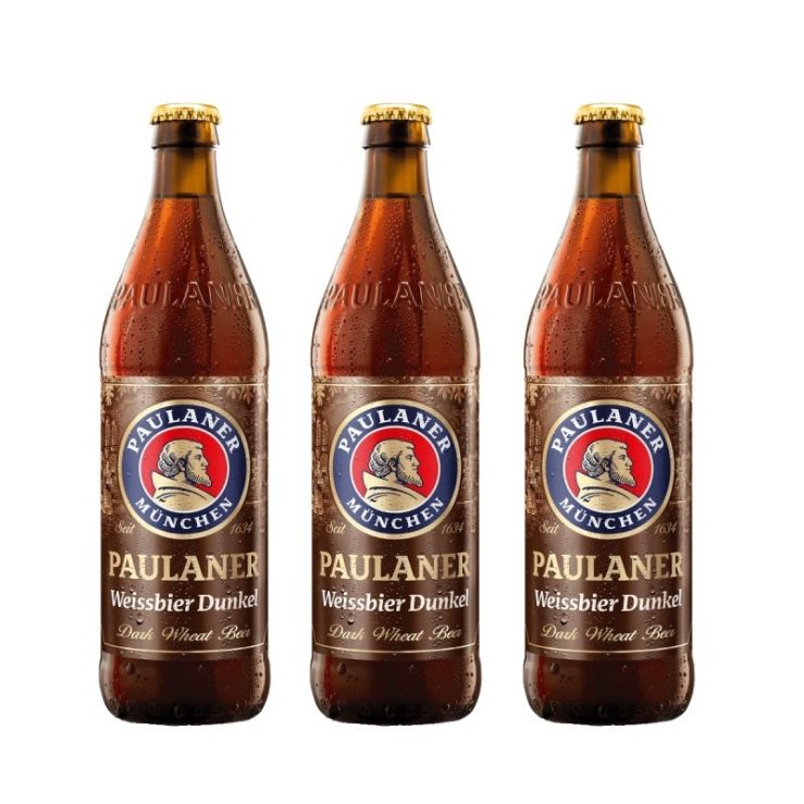 Paulaner Hefe Weissbier Dunkel 500ml bottle x3