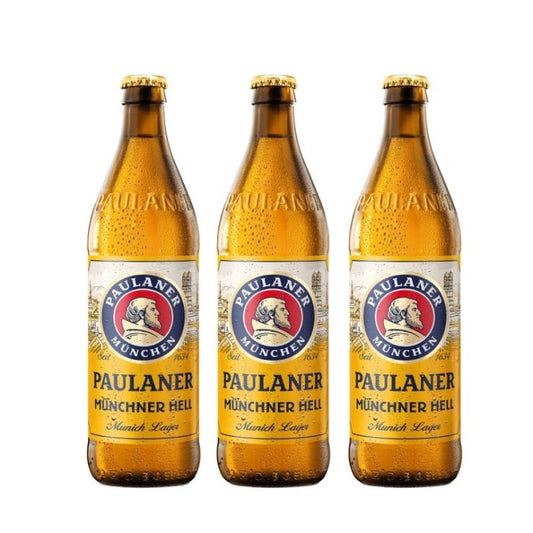 Paulaner Original Munchner Hell 500ml bottle x3