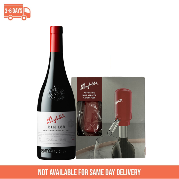 Penfolds Bin 138 Shiraz Grenache Mataro 750ml with 1pc. Automatic Wine Dispenser (PRE-ORDER)