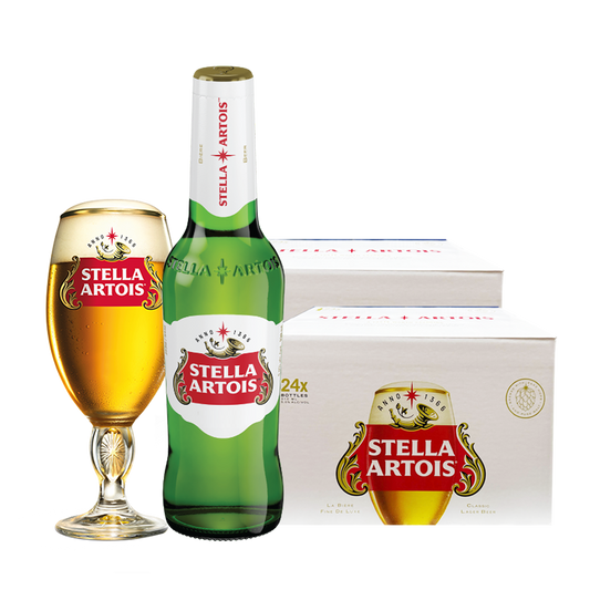 Buy 1 Take 1 Case: Stella Artois Beer 310ml Bottle x24 (Total 2 Cases) w/ FREE (1) Stella Artois Chalice