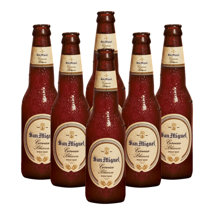 San Miguel Cerveza Blanca 330ml Bottle x6