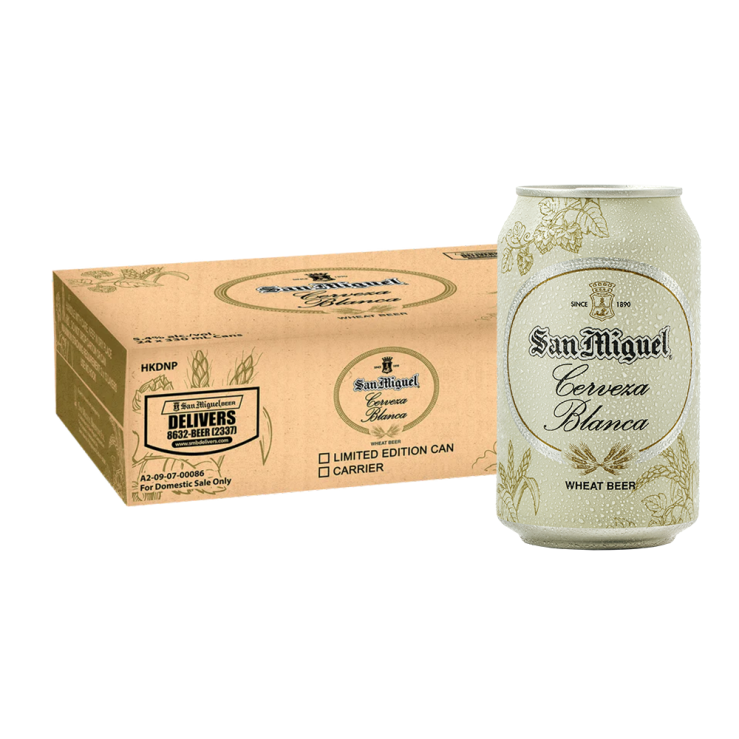 San Miguel Cerveza Blanca 330ml Can x24 (Case)