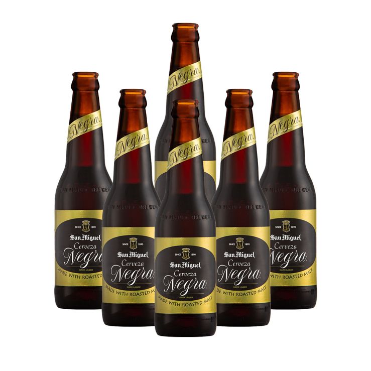 San Miguel Cerveza Negra 330ml Bottle x6