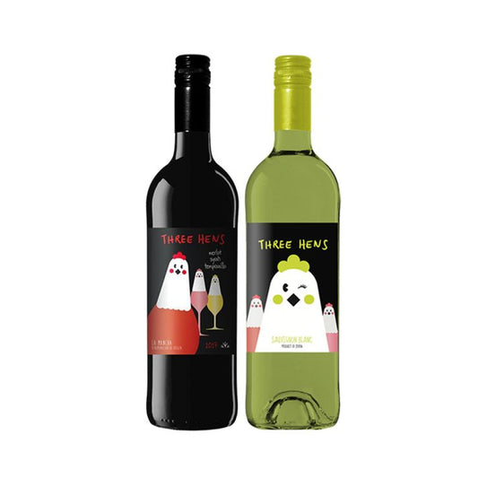 Buy 1x Three Hens Red 750ml, Get 1x FREE Three Hens Sauvignon Blanc 750ml