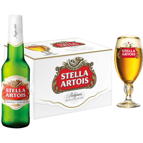 Stella Artois Beer 310ml Bottle 16+8 Promo with Stella Artois Chalice (Total 24 Bottles, Expiry July 14, 2024)