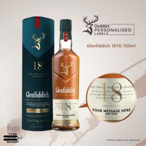 Glenfiddich 18YO 700ml w/ Personalized Label