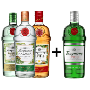 Buy Tanqueray: Rangpur Lime, Flor de Sevilla & Malacca 1L Flavors Bundle, Get FREE Tanqueray London Dry Gin 700ml