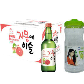 Jinro Chamisul Grapefruit Soju 360ml x20 (Case)  w/ FREE Jinro Tumbler