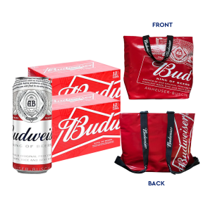 Buy 2x Case of Budweiser Beer 500ml Can x12 (Total 2 Cases) with FREE 1pc. Budweiser Cooler Bag