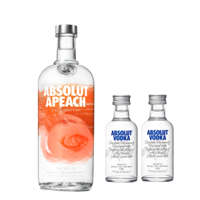 Absolut Apeach Vodka 1L W/ FREE 2pcs. Absolut Vodka 50ml
