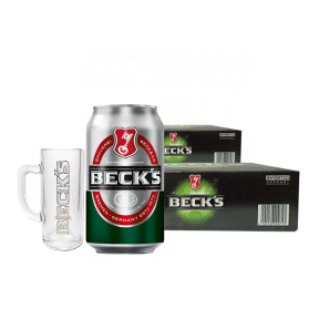 Beck's Beer Can 330ml X 48 (2 Cases) with FREE Beck's Glass (Expiry: May 2024)