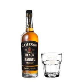 Jameson Black Barrel 700ml with FREE Jameson Black Barrel Rocks Glass