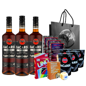 Buy 3x Bacardi Black 750ml Halloween Pack (Total 3 Bottles)
