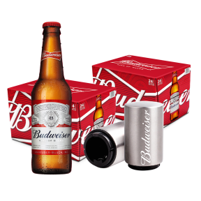Buy 1 Take 1 Budweiser Beer 330ml Bottle X 48 ( 2 Cases) W/ FREE Bottle Opener