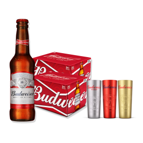  Buy 1 Take 1 Budweiser Beer 330ml bottle Case (48 bottles) w/ FREE 1pc. (*random color) FIFA World Cup Cold Activated Cup