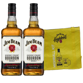 Buy 2x Jim Beam White 1L w/ FREE Jim Beam Insulated Bag